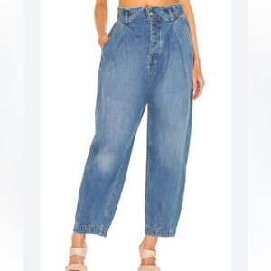 We The Free Relaxed High-Waist Blue Jeans
